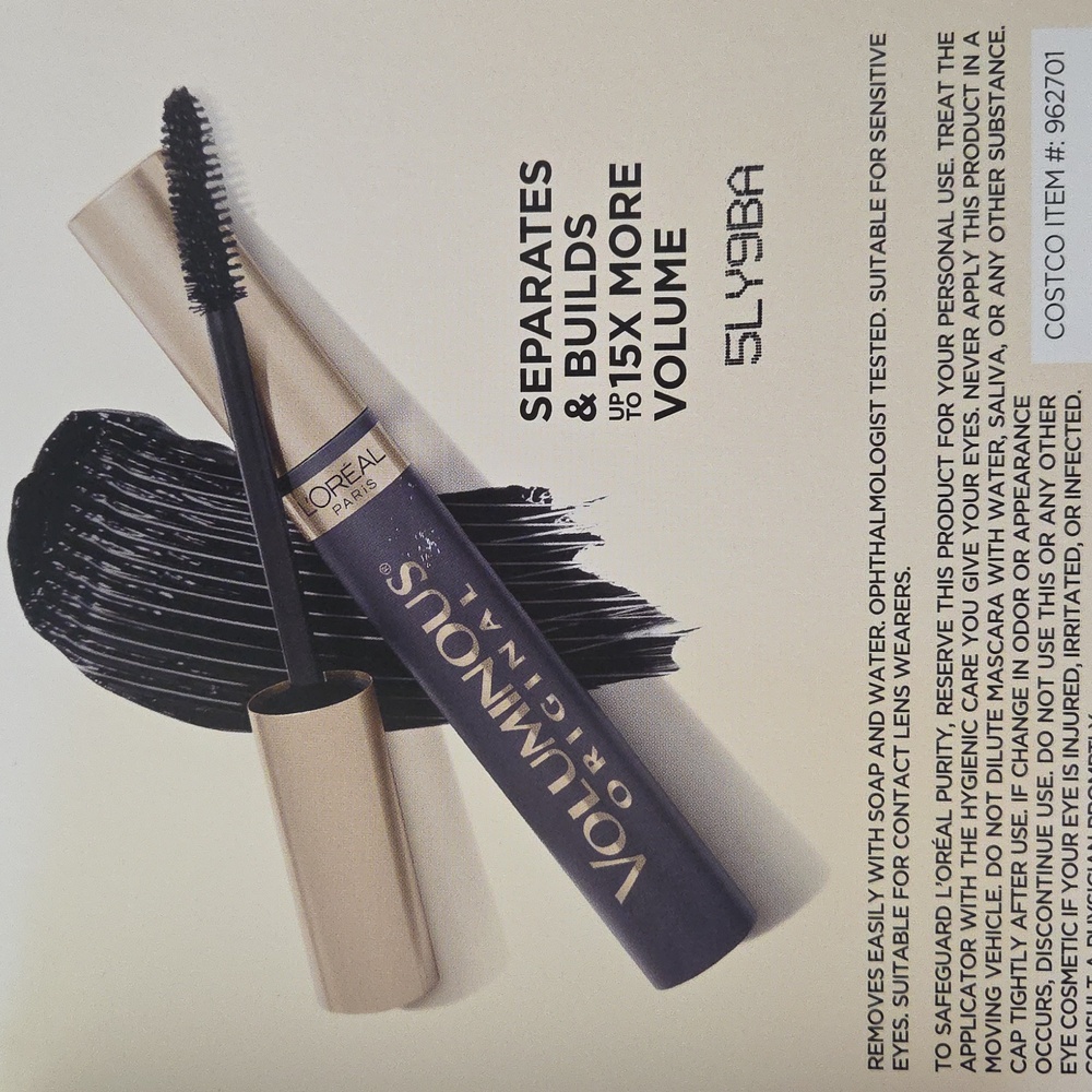 L'Oreal Voluminous Original Mascara - Black and Gold - Picture 3 of 3